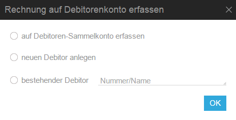 Debitorische Erfassung von Ausgangsrechnungen