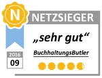 Testsiegel Netzsieger für die Buchhaltungssoftware BuchhaltungsButler