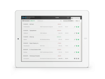 Online Buchhaltung auf IPad