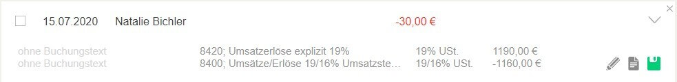 Rechnungskorrektur mit Zahlung