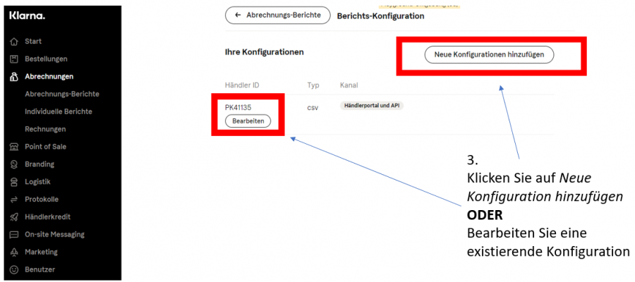 Abrechnungsbericht erstellen