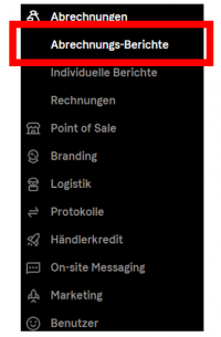 Abrechnungsbericht exportieren