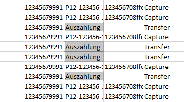 Ergänzung um Auszahlung
