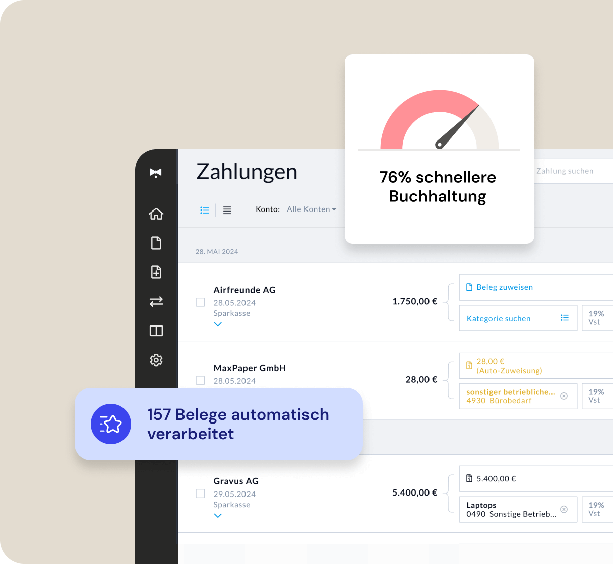 Funktionen Buchhaltungssoftware BuchhaltungsButler