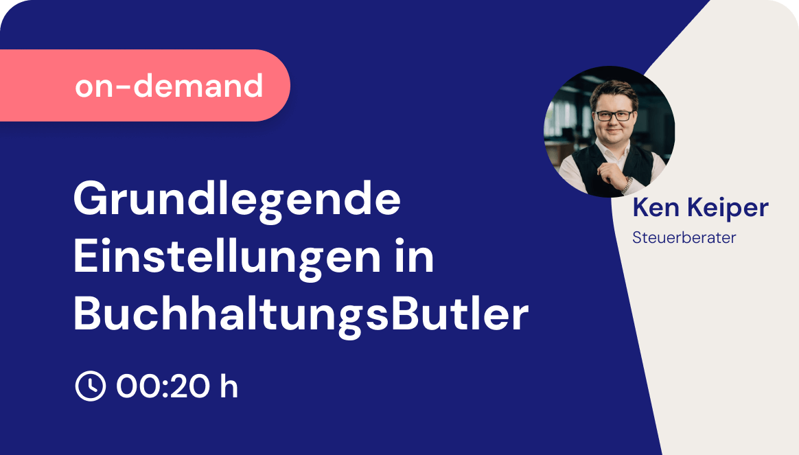 Video zu den grundlegenden Einstellungen in BuchhaltungsButler