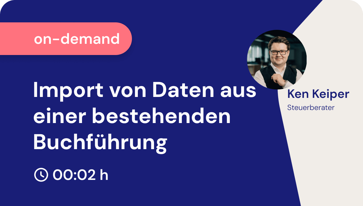 Video: Import von Daten aus bestehender Buchführung