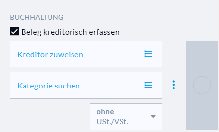 Beleg kreditorisch erfassen
