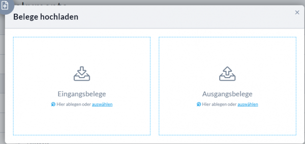 Belegupload via Drag & Drop