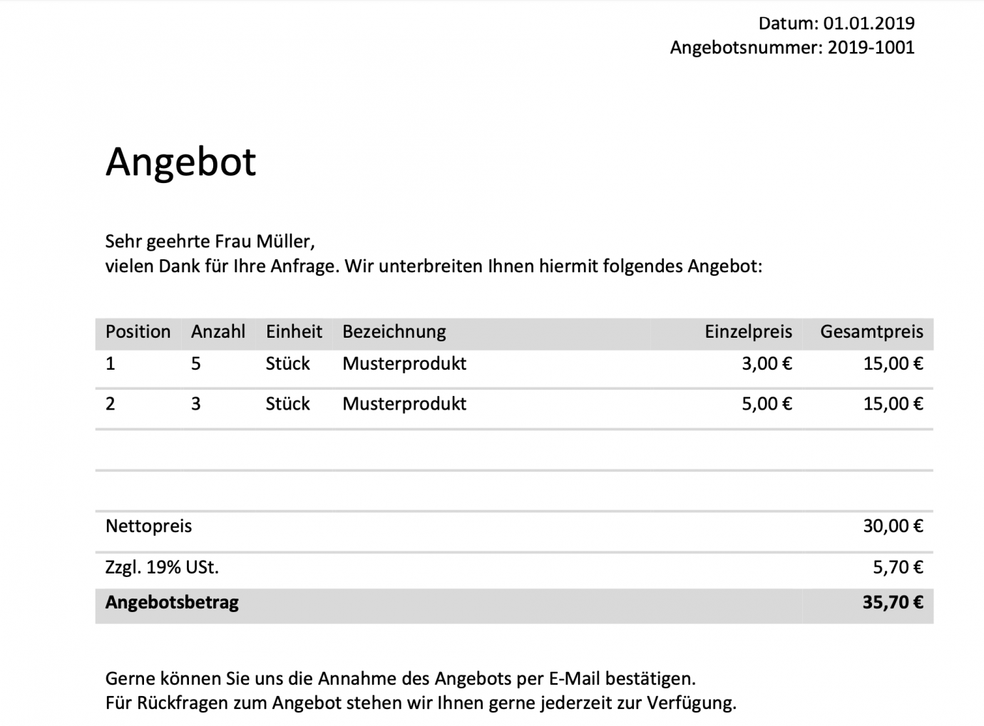 Angebotserstellung Agenturen