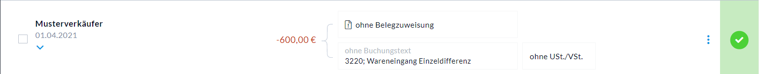 Buchungsbeispiel: Einkauf