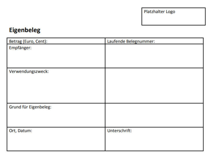 Eigenbeleg Vorlage Kostenlos Downloaden Buchhaltungsbutler