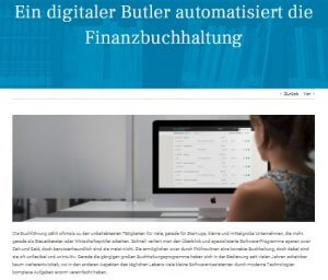 Ein Digitaler Butler automatisiert die Finanzbuchhaltung