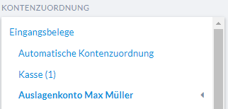 Kontenzuordnung
