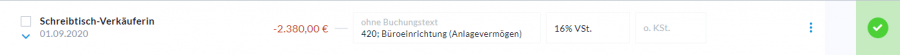 Kauf eines Schreibtischs