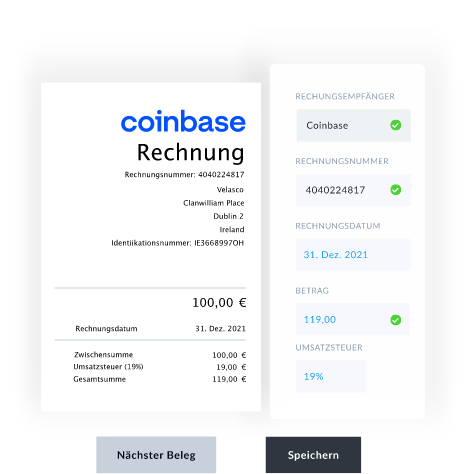 Beleg- und Zahlungsmanagement der Online Buchhaltung