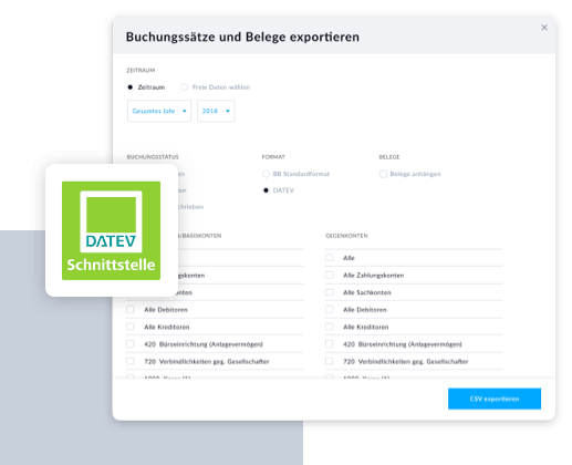 DATEV Schnittstelle für E-Commerce Buchhaltung