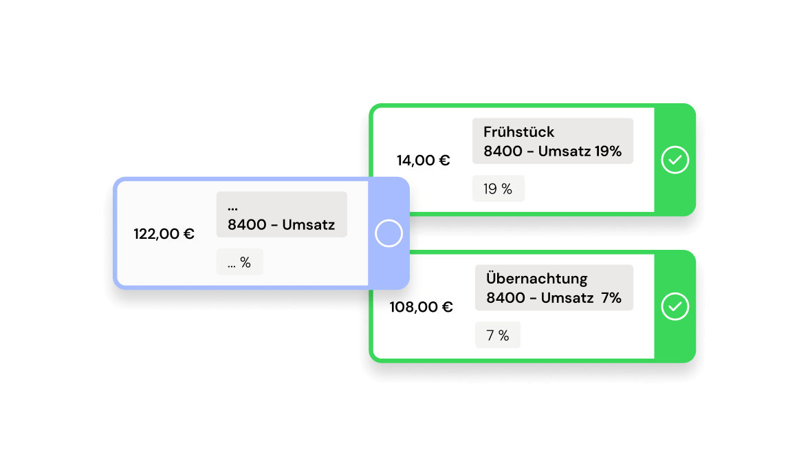 Split- und Abschlussbuchungen möglich bei Buchhaltungssoftware BuchhaltungsButler