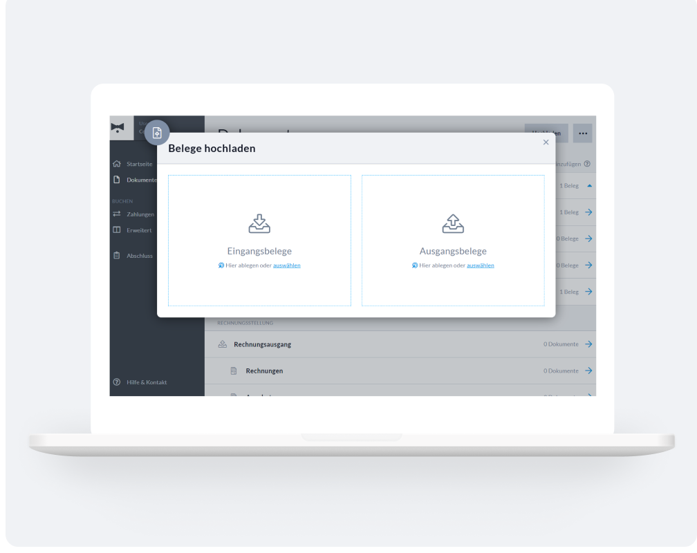 BuchhaltungsButler Webapp Belege hochladen