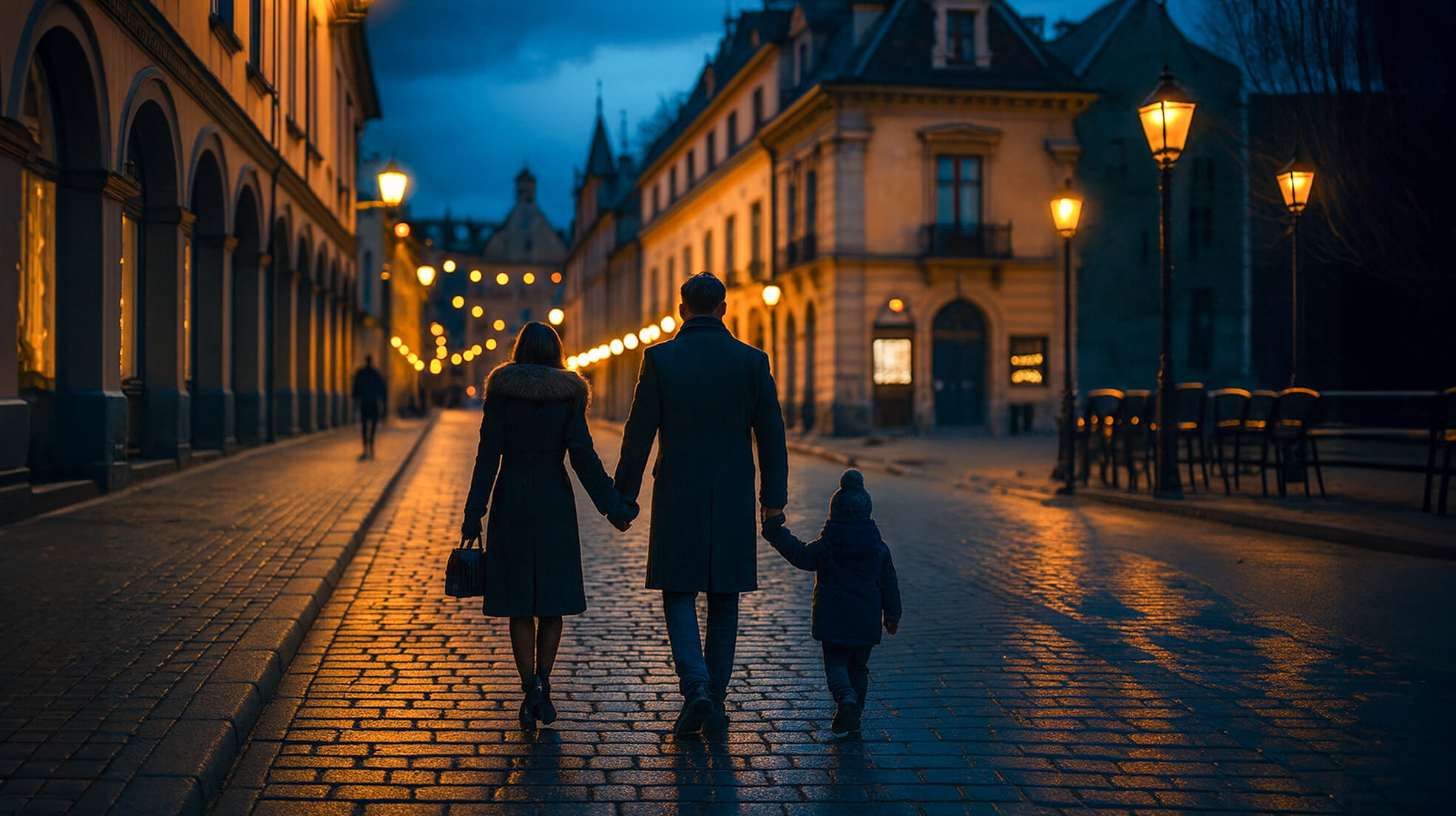 Eine Familie mit Kind als Symbol für die Studie zum Thema Einkommen und Reichtum in Europa.