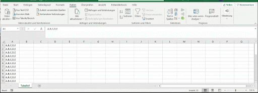Transaktionsbericht in Excel