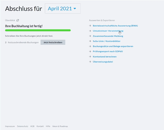 Umsatzsteuer-Voranmeldung
