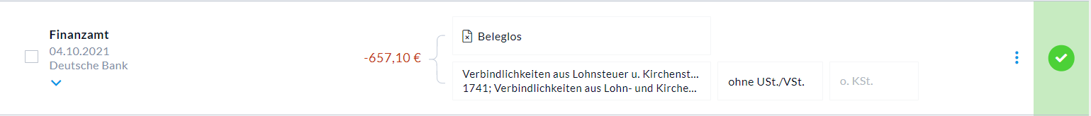 Verbindlichkeiten aus Lohn- und Kirchensteuer