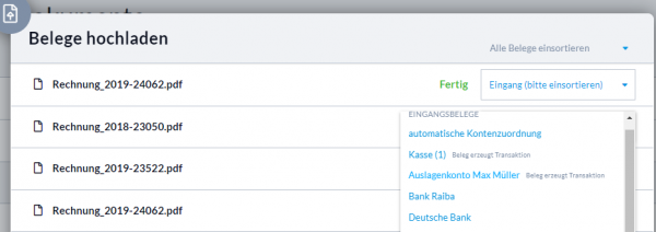 Zuweisung zu Konten